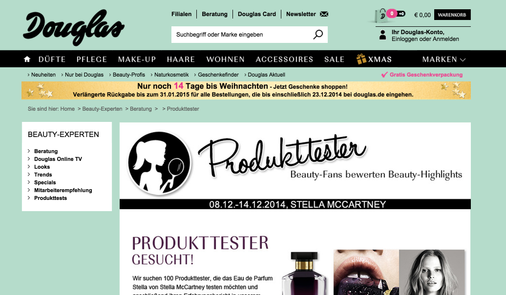 Produkttester douglas