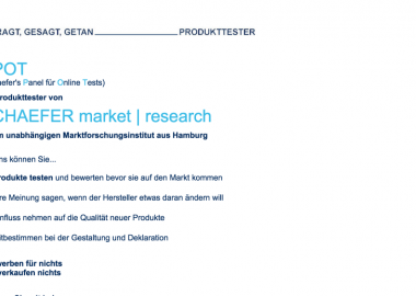 Schäfer Produkttester werden: So gehts!