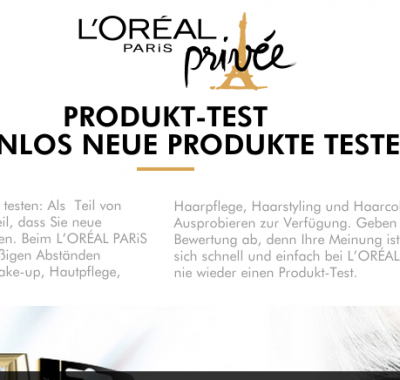 Produkttester Loreal werden: So gehts!