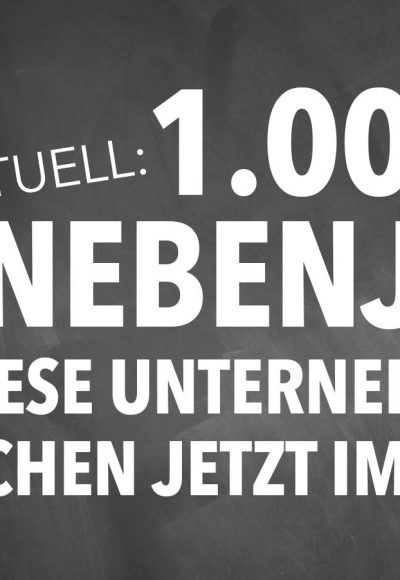 Nebenjobs boomen: Diese Unternehmen haben jetzt 1.000 Nebenjobs im Angebot!