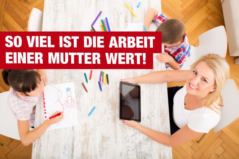 97.300 Euro: So viel ist die Arbeit einer Mutter wert!