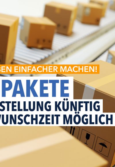 Zustellung von DHL-Paketen künftig zur Wunschzeit möglich