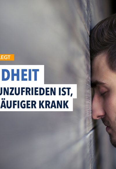 Unzufriedenheit im Job wirkt sich negativ auf die Gesundheit aus.