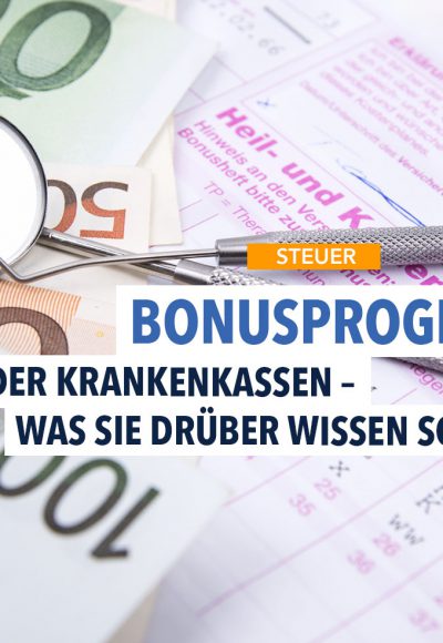 Wie wirken sich Krankenkassen-Bonusprogramme auf die Steuer aus?