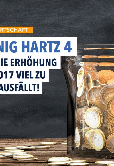 Mehr Hartz IV 2017 – Warum die Erhöhung mindestens 100 EUR höher sein müsste!