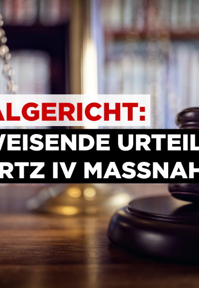 Sozialgericht: Wegweisendes Urteil zu Hartz-IV-Maßnahmen!