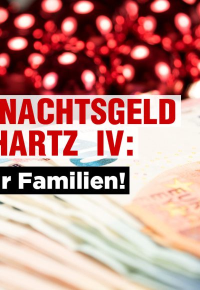 Weihnachtsgeld bei Hartz IV: Nur für Familien!