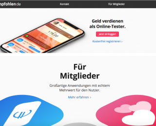 Sehr gut bezahlte Online-Umfragen, Produkttests, Spiele-Tests und mehr: Mit empfohlen.de